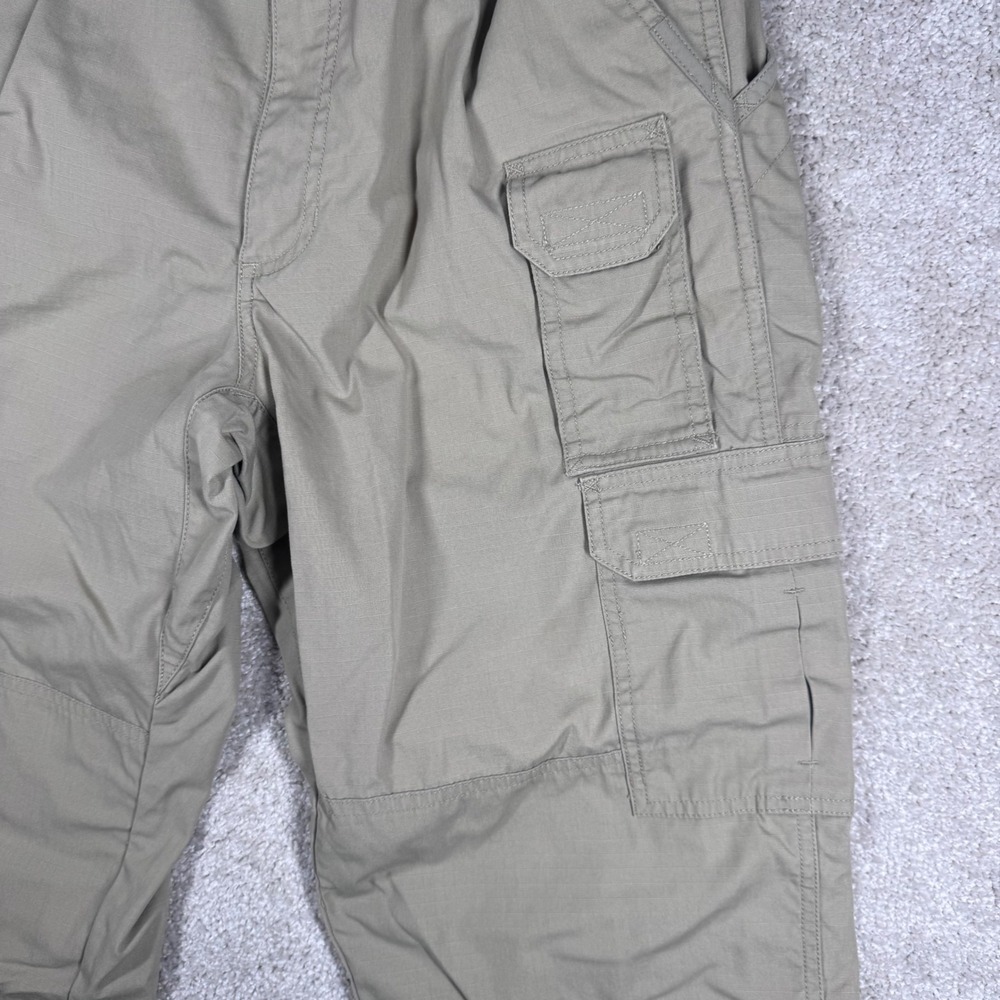 5.11 Tactical Mens Ripstop Cargo Pants Khaki Tan 32x30 Multi-Pocket Workwear - Picture 4 of 12